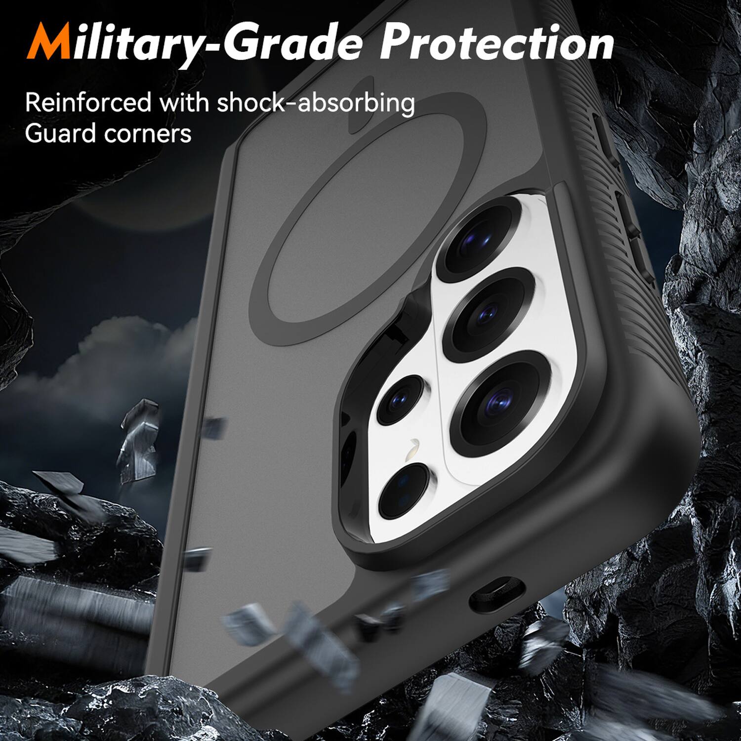 Military-Grade Protection  
Reinforced with shock-absorbing Guard corners