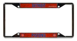 Rico Industries - Detroit NBA Pistons Chrome EZ View License Plate Frame - Multi