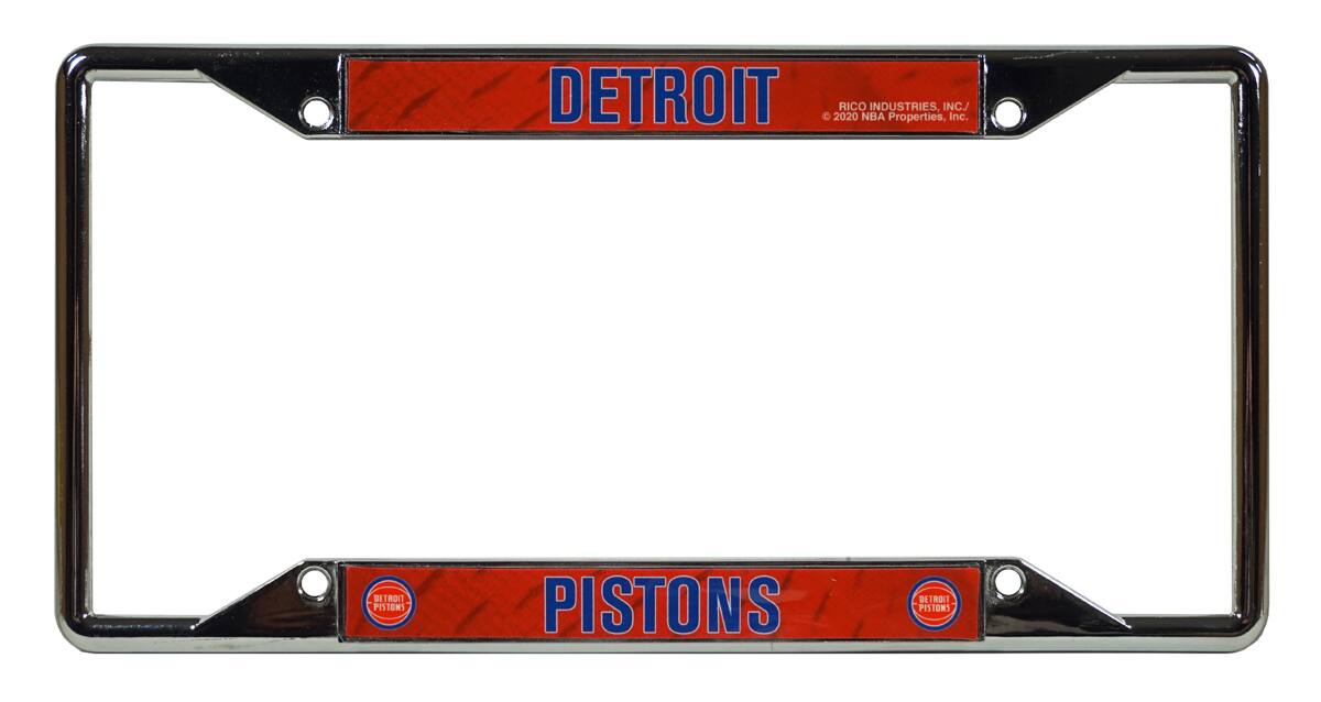 Detroit NBA Pistons Chrome EZ View License Plate Frame