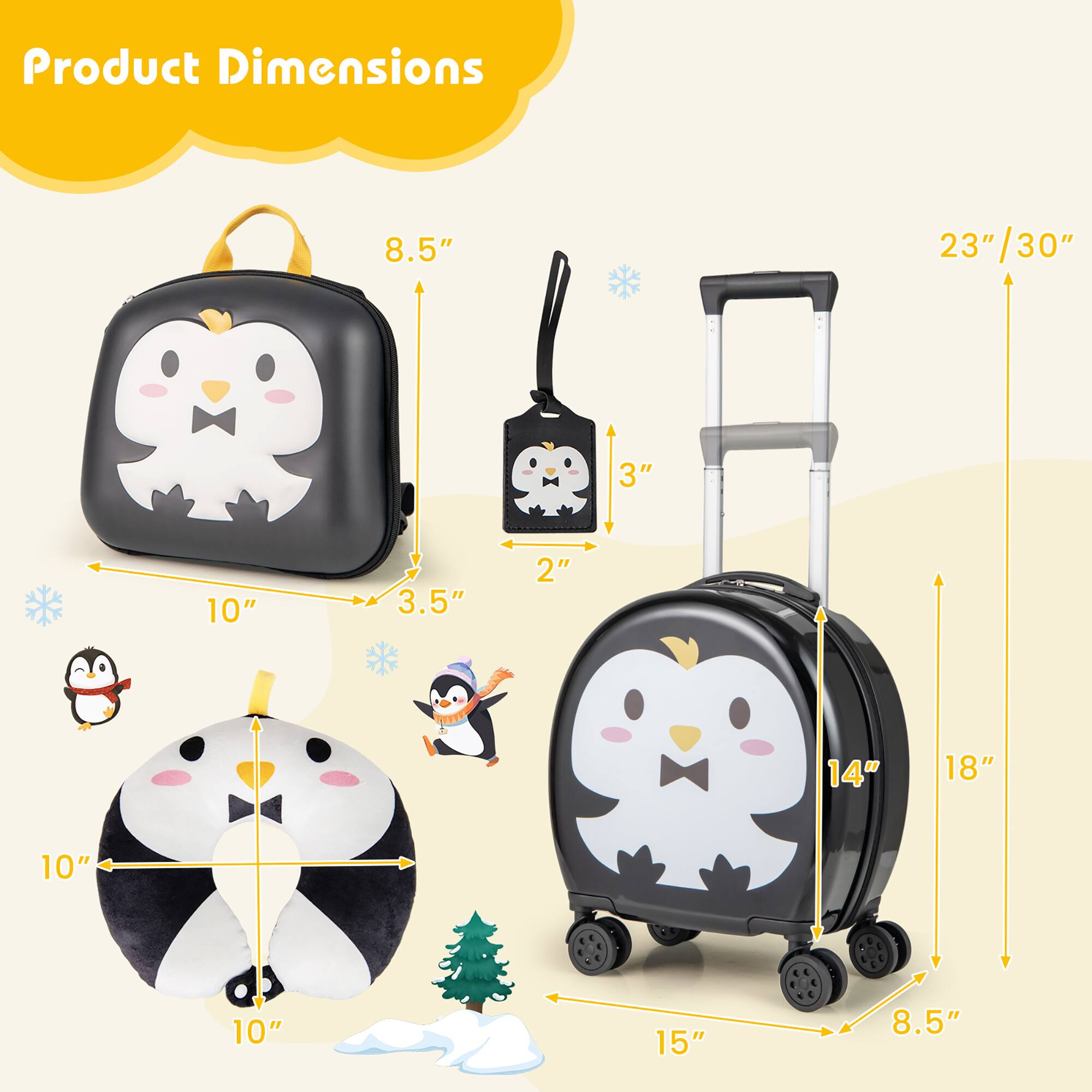 Product Dimensions: 8.5" x 10" x 3.5" x 3" x 2" x 10" x 10" x 15" x 8.5" x 14" x 18" x 23"/30"