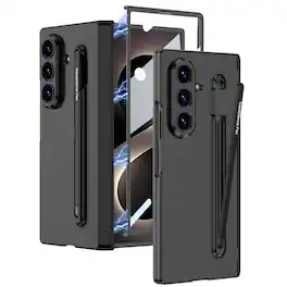 Dteck - Case for Samsung Galaxy Z Fold8 Ultra with Magnetic Hinge Protection, Built-in Screen Protector & Replacement Stylus - Blackblack