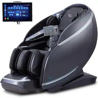 Alfine - A688 Heaven Duet Massage Chair 4Dx3D Dual-Mechanism Zero Gravity Full Body Relaxation - Black