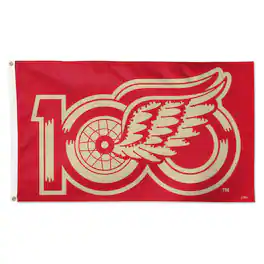 WinCraft - Detroit Red Wings Centennial 3' x 5' Deluxe Single-Sided Flag - Multicolor