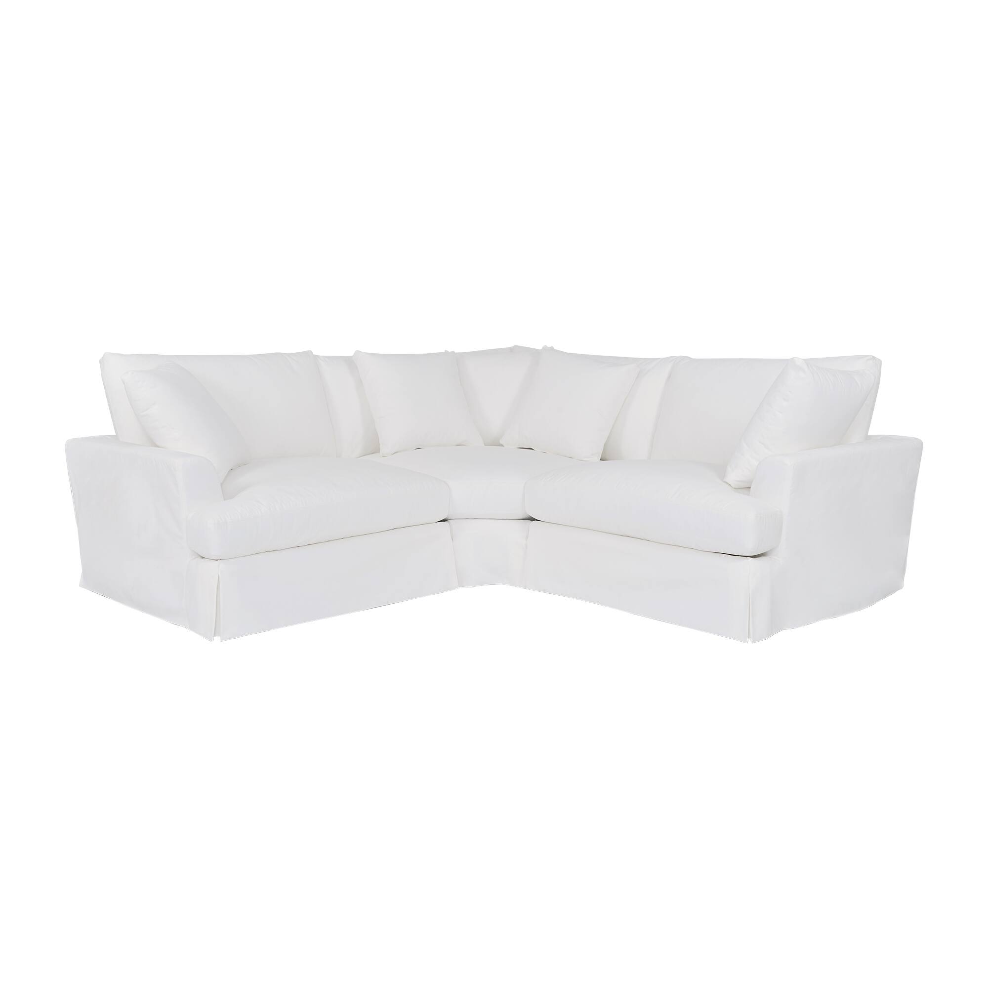 Front. Armen Living - Ciara Upholstered 3 Piece Sectional Sofa in Pearl - Pearl.