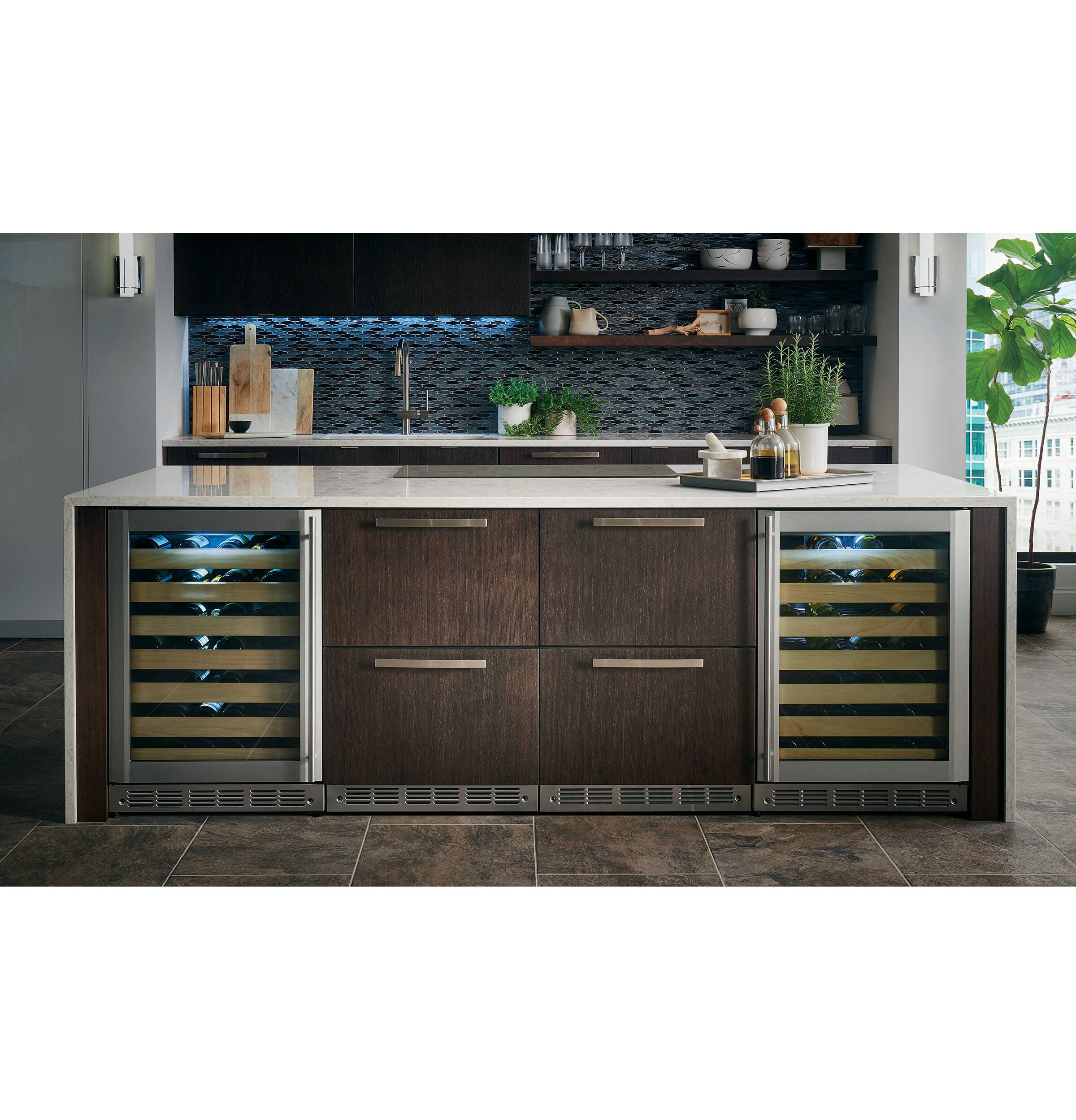 Alt View 34. Monogram - 5.0 Cu.Ft. Built-In Compact Refrigerator with Adjustable Temperature Control - Custom Panel Ready.