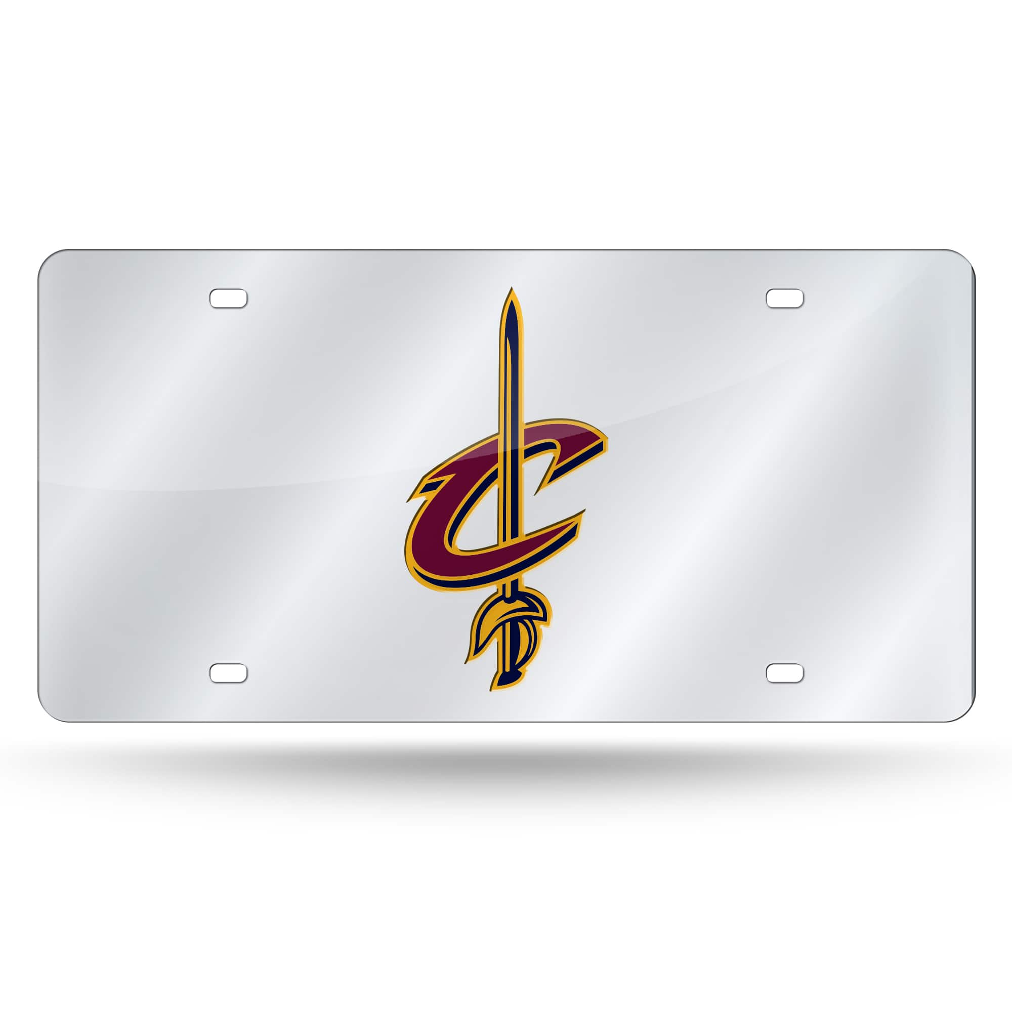 Rico Industries - Cleveland Cavaliers NBA Mirrored Laser Cut License Plate Laser Tag - Multi