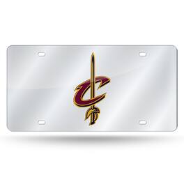 Rico Industries - Cleveland Cavaliers NBA Mirrored Laser Cut License Plate Laser Tag - Multi
