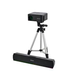 Emerson - Portable 120" Home Theater LCD Projector Combo - Black