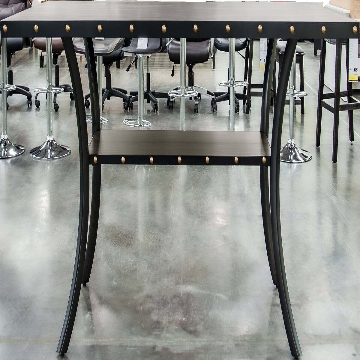 Loheer Counter Height Dining Table Rectangular Table with Storage Shelf ...