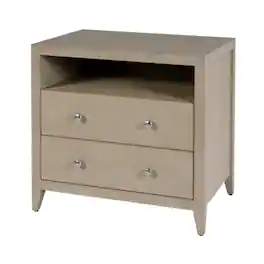 Butler Specialty - Dana 28 in. W Rectangular Wood 2 Drawer Nightstand with Top Shelf - Taupe