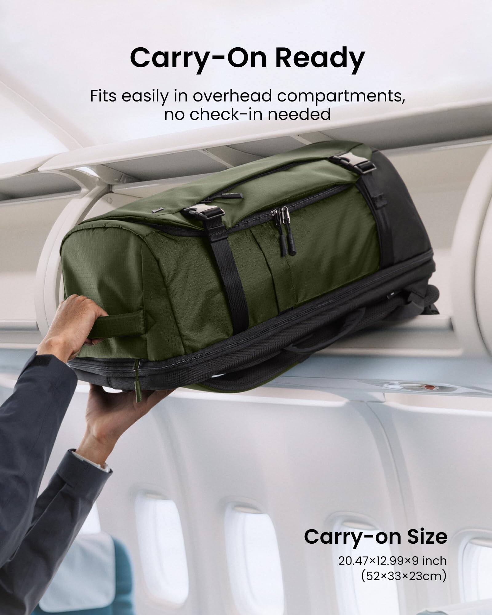 Carry-On Ready  
Fits easily in overhead compartments, no check-in needed  

Carry-on Size  
20.47x12.99x9 inch (52x33x23cm)