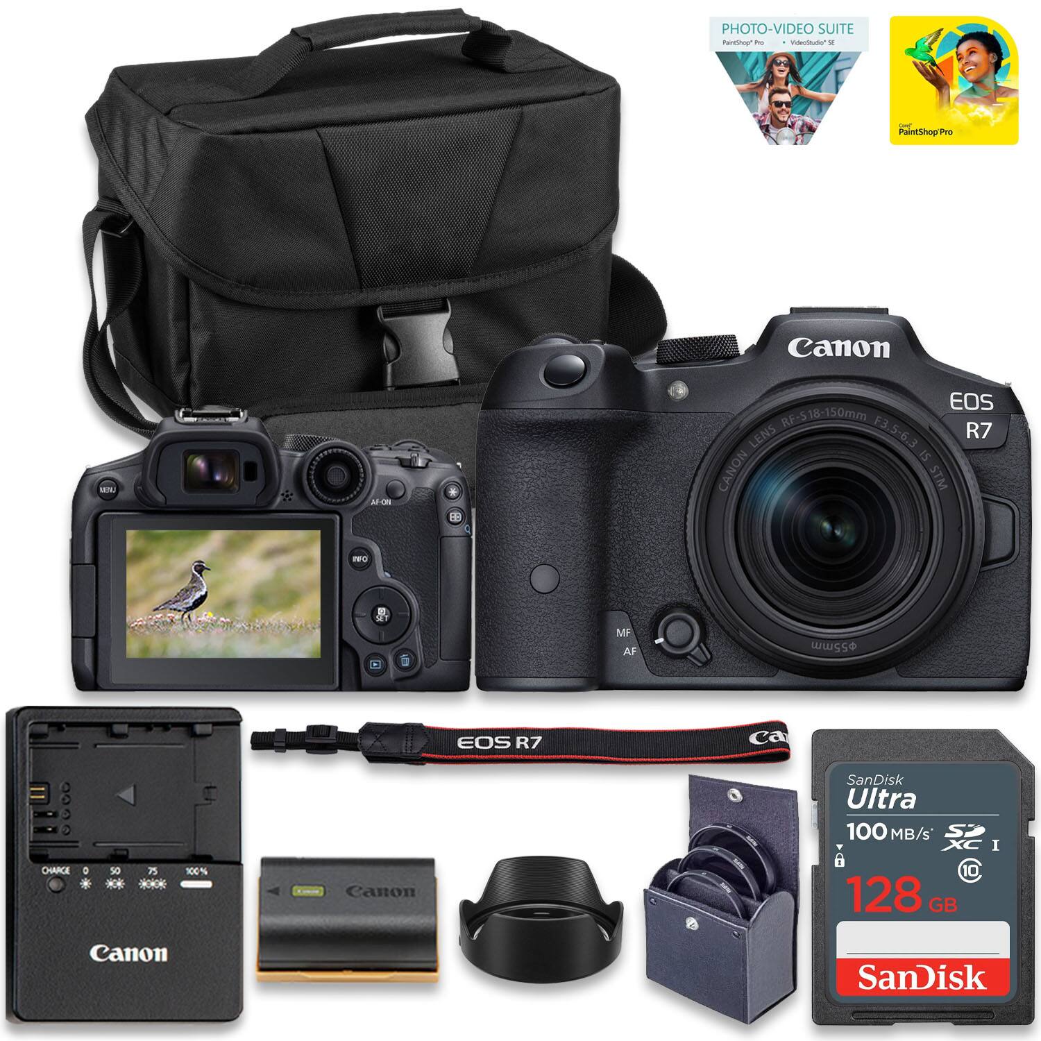 Bundle - Canon - EOS R7 Mirrorless Camera with RF-S 18-150mm f/3.5-6.3 IS STM Lens 32.5 MP 4K 60p Video, DIGIC X Dual Pixel AF
