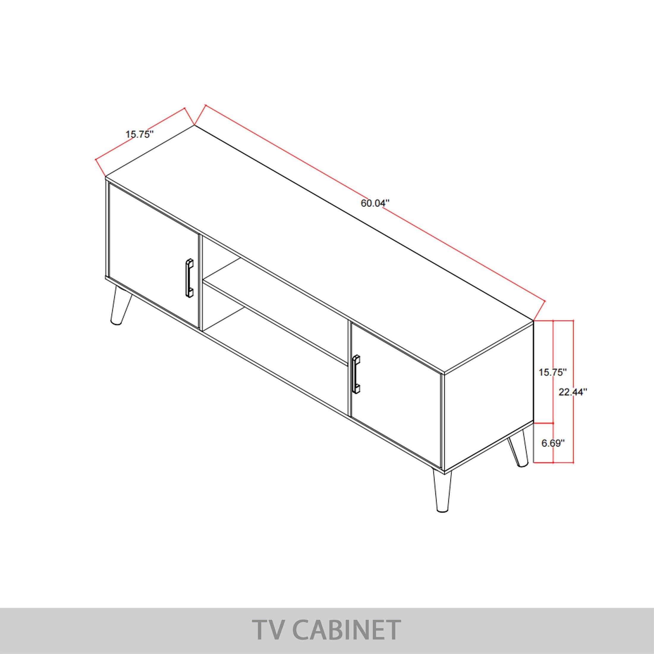 15.75" 60.04" 15.75" 22.44" 6.69" TV CABINET