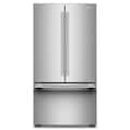 KitchenAid - 36 in. Wide 24 cu. ft. French Door Counter-Depth Refrigerator with Interior Dispense - Stainless Steel