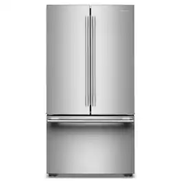 KitchenAid - 36 in. Wide 24 cu. ft. French Door Counter-Depth Refrigerator with Interior Dispense - Stainless Steel