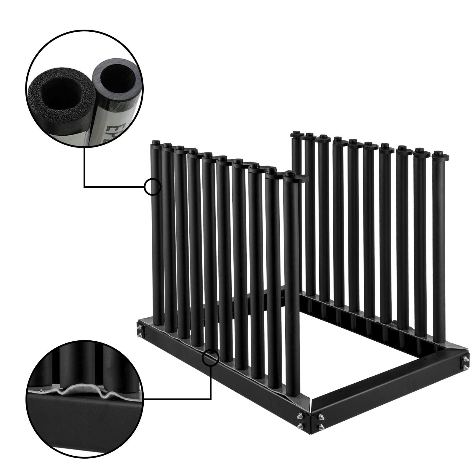 Alt View 1. VEVOR - Windshield Rack 9-Lite, Windshield Truck Rack Steel, Windshield Glass Rack 24-Inch Height - Black.