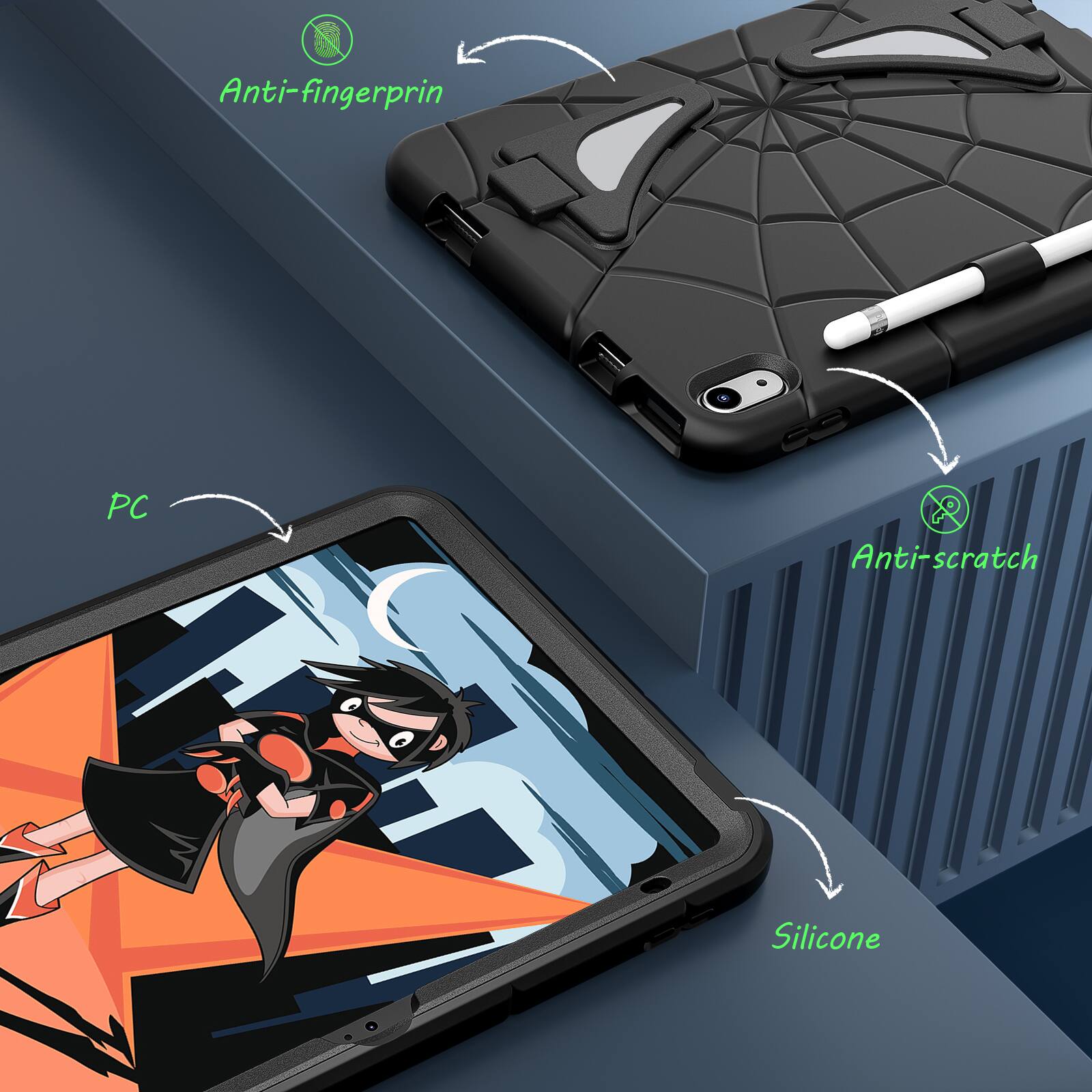 Anti-fingerprint PC Anti-scratch Silicone