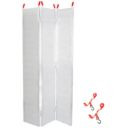 Front. Black Widow - Black Widow 7’ 10” Punch Plate Aluminum Wide ATV Ramp, 1500 Lbs Capacity, Silver - Silver.