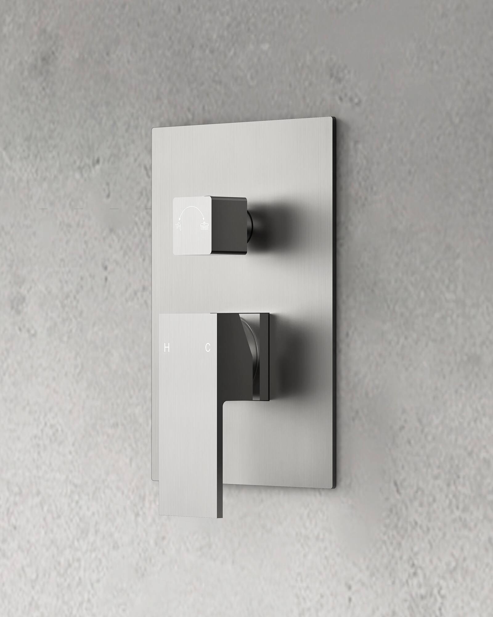 Alt View 8. GRANDJOY - Durable 10-Inch Rainfall Shower Faucet Set, 2-Mode Handheld, Anti-Fingerprint Coating, Water-Saving Design - Brushed Nickel.