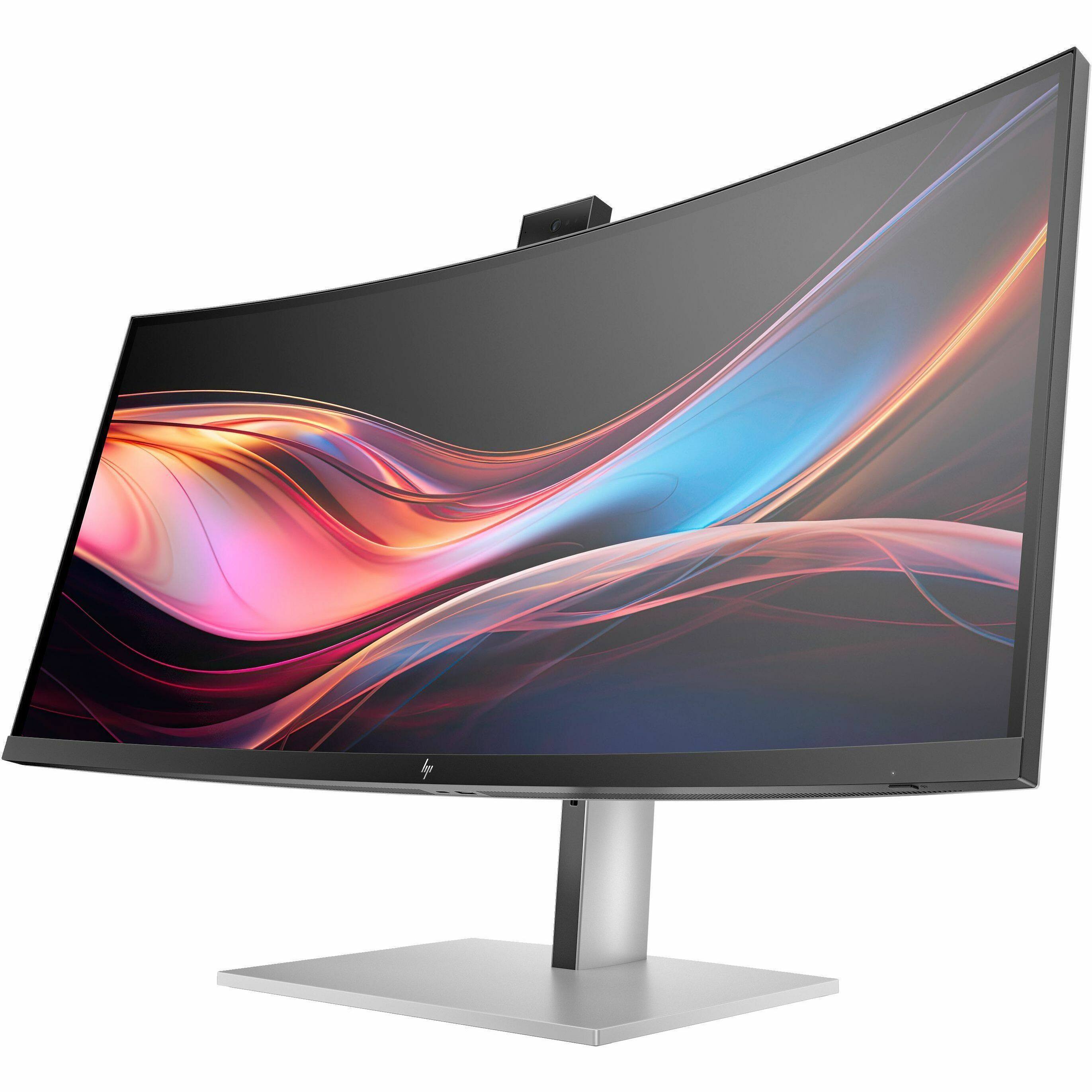 Alt View 1. HP - HP 734pm 34" Class Webcam UW-QHD Curved Screen LED Monitor - 21:9 - 34" Viewable - In-plane Switching (IPS) Black - Unknown.