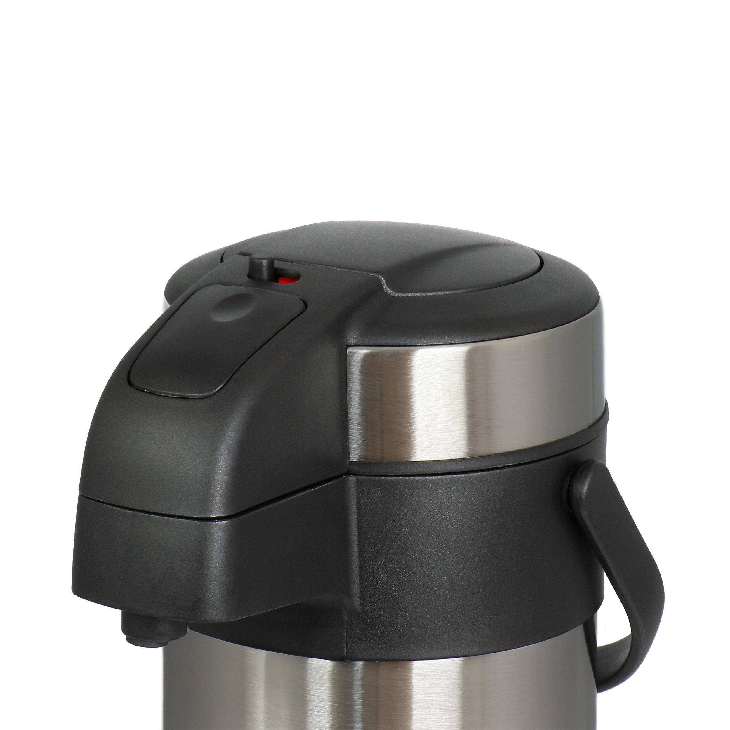 Alt View 4. MegaChef - MegaChef 3.17 Quart Stainless Steel Vacuum Body Pump Cap Air Pot - Silver.