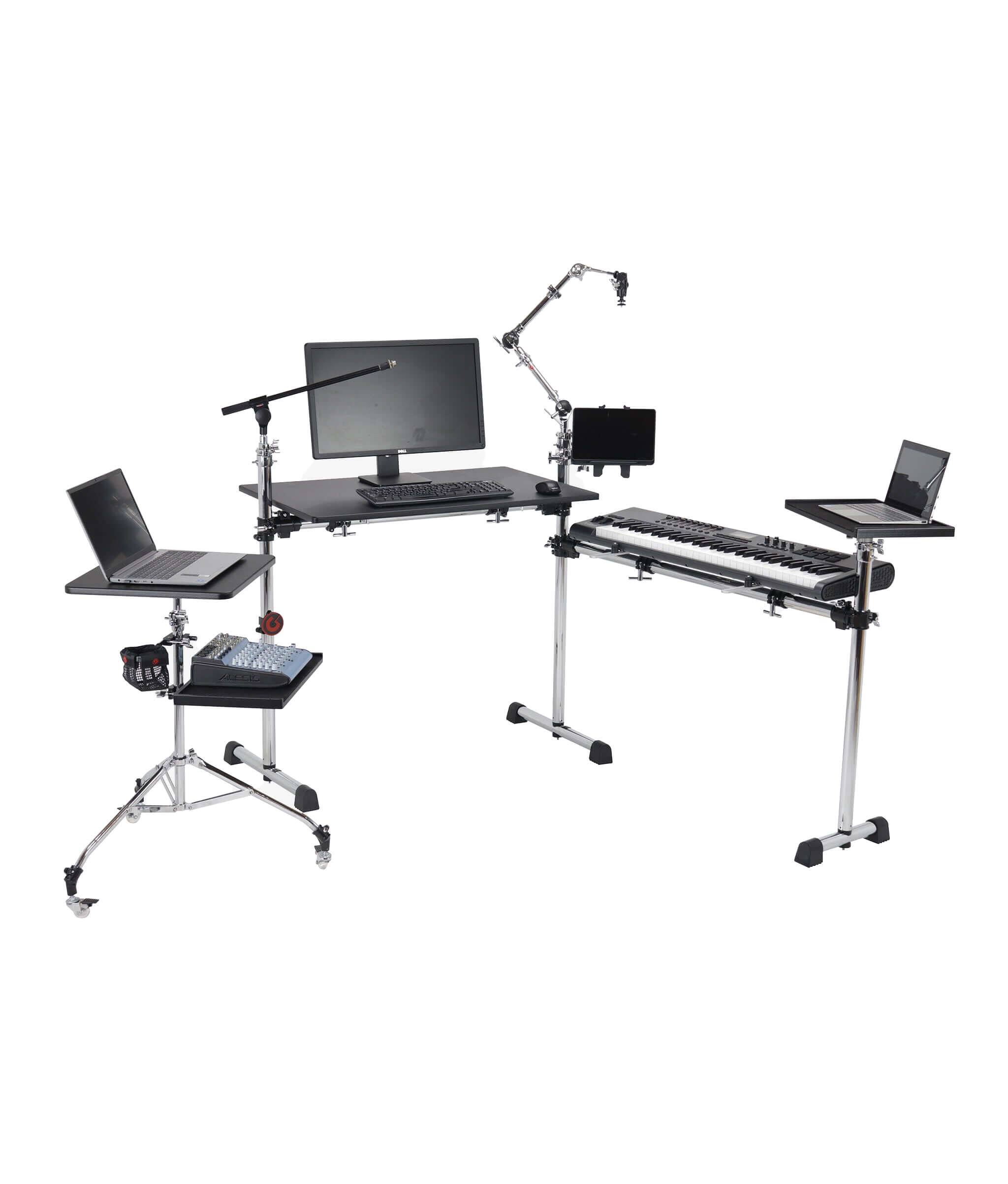 Alt View 2. Gibraltar Hardware - Rack Workstation with Mounted Table and Hardware, Portable and Durable, Parts and Accessories for Instruments.