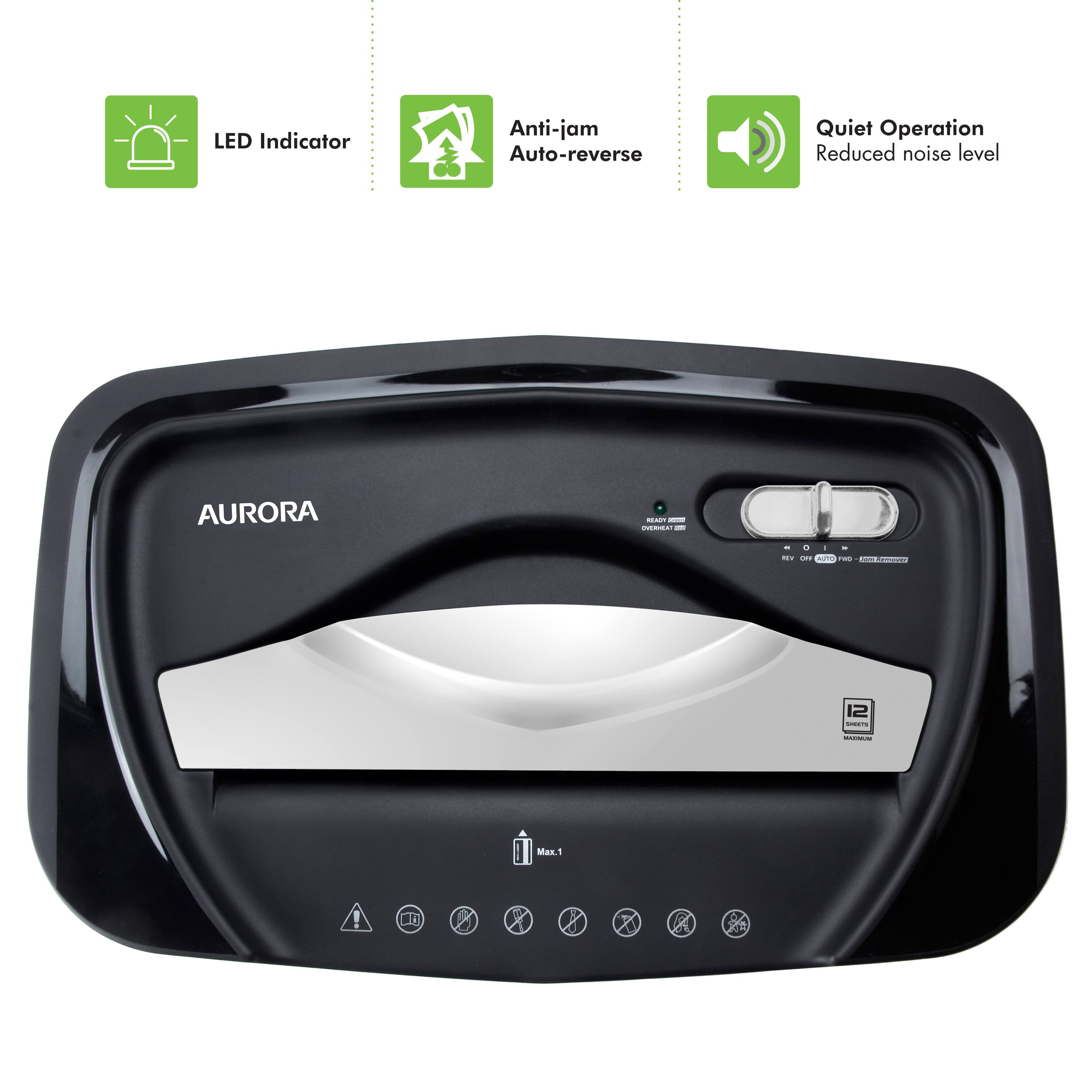 LED Indicator Anti-jam Auto-reverse Quiet Operation Reduced noise level AURORA

- LED Indicator
- Anti-jam Auto-reverse
- Quiet Operation Reduced noise level