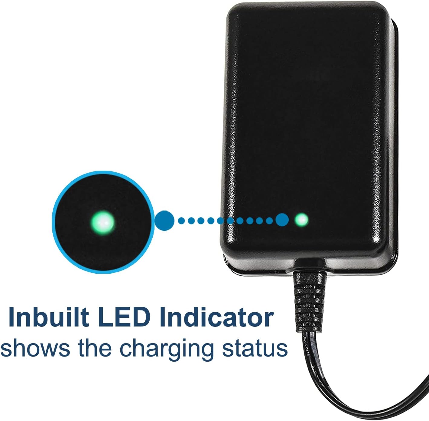 Inbuilt LED Indicator shows the charging status