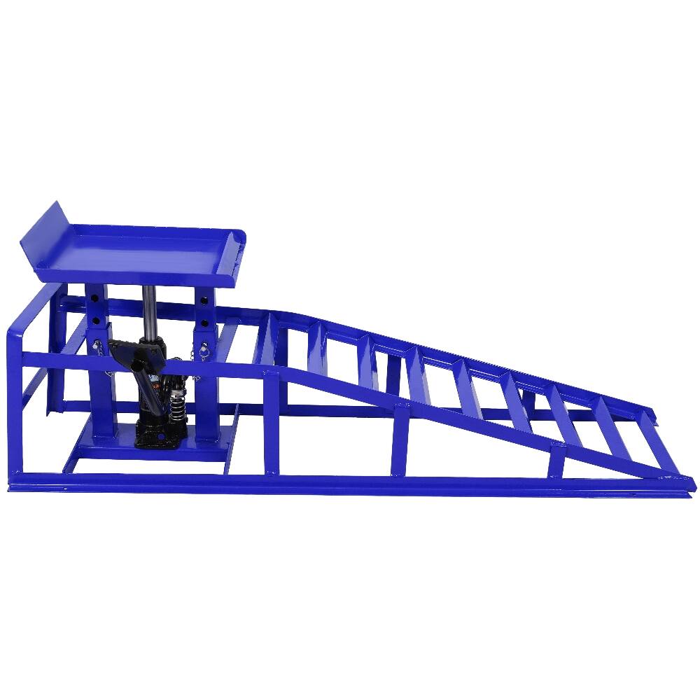 Back. Ropilly - Ropilly 5 Ton Hydraulic Car Ramps Truck Service Lifts with Pedal Auto Repair Frame 2 Pack Blue.