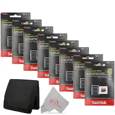 - SanDisk Extreme microSDXC UHS-I carte
- SanDisk Extreme ACTON microSDXC UHS-I carte
- SanDisk Extreme PRO microSDXC UHS-I carte
- SanDisk Extreme PRO 128GB microSDXC UHS-I Card with adapter