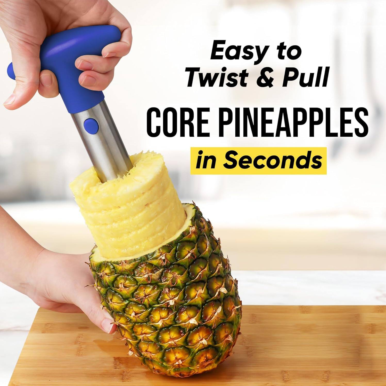 Easy to Twist & Pull Core Pineapples in Seconds