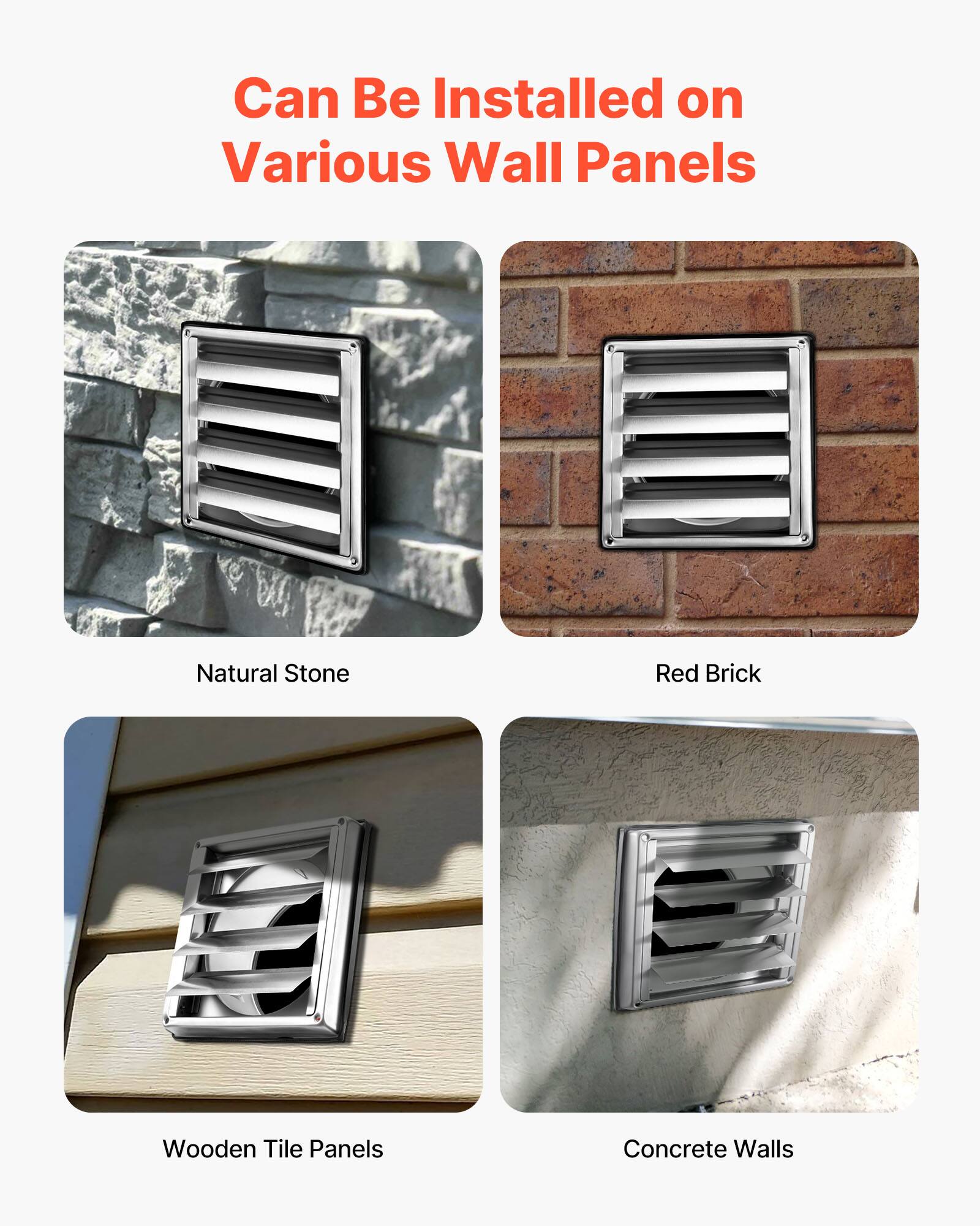 Can Be Installed on Various Wall Panels

- Natural Stone
- Red Brick
- Wooden Tile Panels
- Concrete Walls