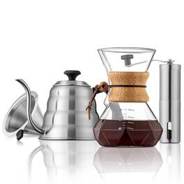 Dapper Styles - Pour Over Coffee Maker Set - Gooseneck Kettle With & Drip Stainless Steel - Default