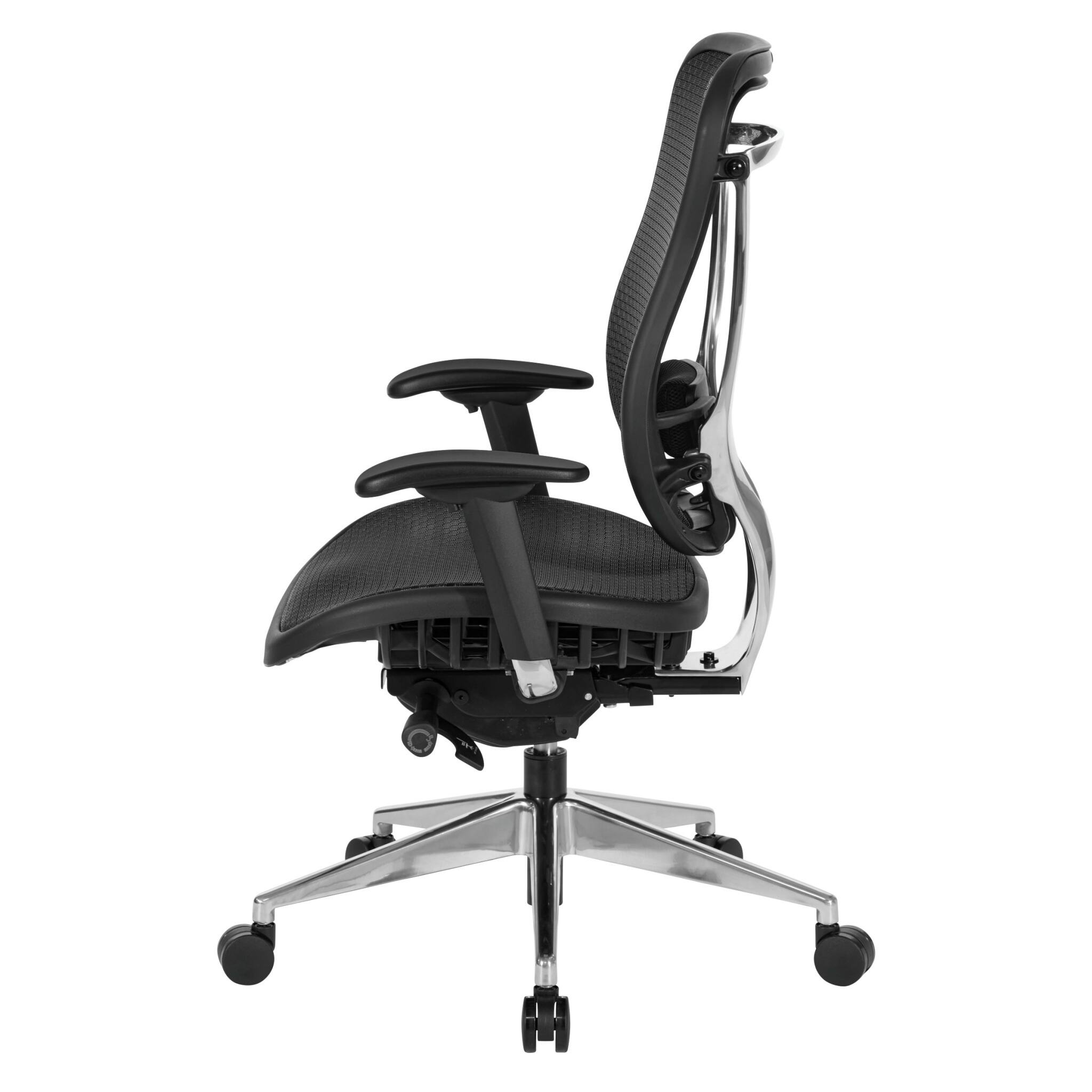Left. Office Star Products - Executive High Back Chair - Black.