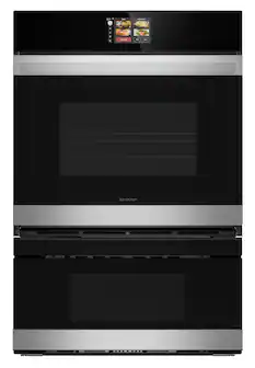 Sharp - 30 In Smart Convection Wall Oven and Microwave Drawer Combination for Single Cutout with Alexa Compatibility (SWB3085HS) - Stainless Steel