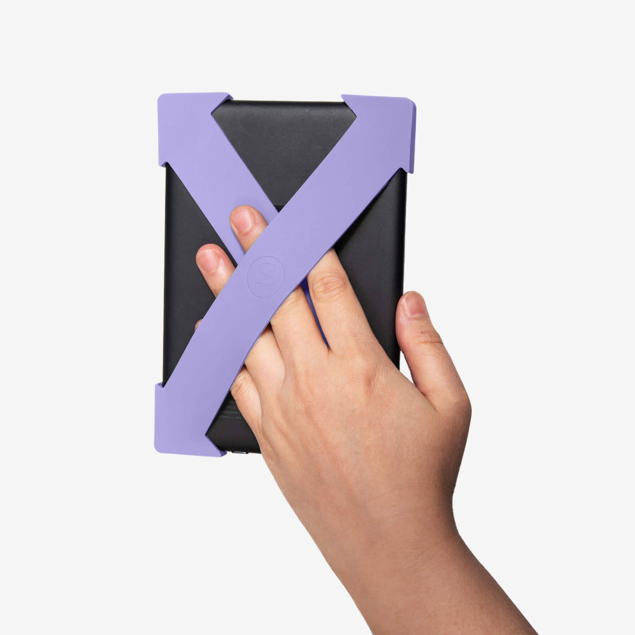 Angle. Strapsicle - Strapsicle - Hand Strap for Kindles & Kobos - Paperwhite 7-10 Gen + Most Kobo - 2 Straps - Small - Lilac - Lilac.