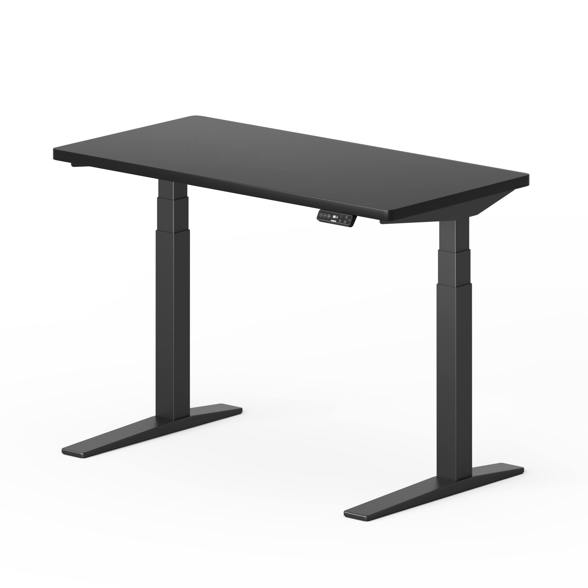 Angle. FlexiSpot - FlexiSpot E7Pro 48''W Electric Adjustable Standing Desk Chipboard, Black/Black - Black.