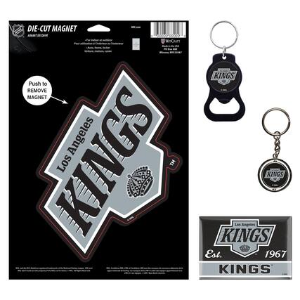 NHL.com
DIE-CUT MAGNET
AIMANT DECOUPÉ
For indoor or outdoor use
Pour utilisation à l'intérieur ou à l'extérieur
Auto, home, locker room, etc.
Push to REMOVE MAGNET
Los Angeles
KINGS
Est. 1967
NHL
NHL.com
WINCRAFT
Made in the USA
PO Box 888
Winona, MN 55987
Los Angeles
KINGS
Est. 1967
NHL
NHL.com
NHL, the Shield and the word "Hockey" are registered trademarks of the National Hockey League. NHL and the NHL logo are trademarks of the NHL and its member teams. © NHL 2023. All Rights Reserved.
NHL et le logo de la LNH sont des marques de commerce de la Ligue nationale de hockey. NHL et le logo de la LNH sont des marques de commerce de la LNH et de ses équipes. © LNH 2023. Tous droits réservés.