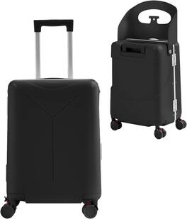 Circus Cirle - 20" Ride-on Luggage with Foldable Seat - Black