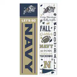 Evergreen Enterprises - Navy Midshipmen 47" Double Sided Fall Leaner Fan Sign - Multicolor