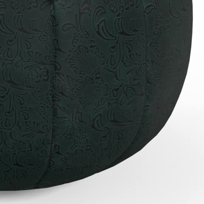 Alt View 11. Simpli Home - Drury Round Pouf - Teal.