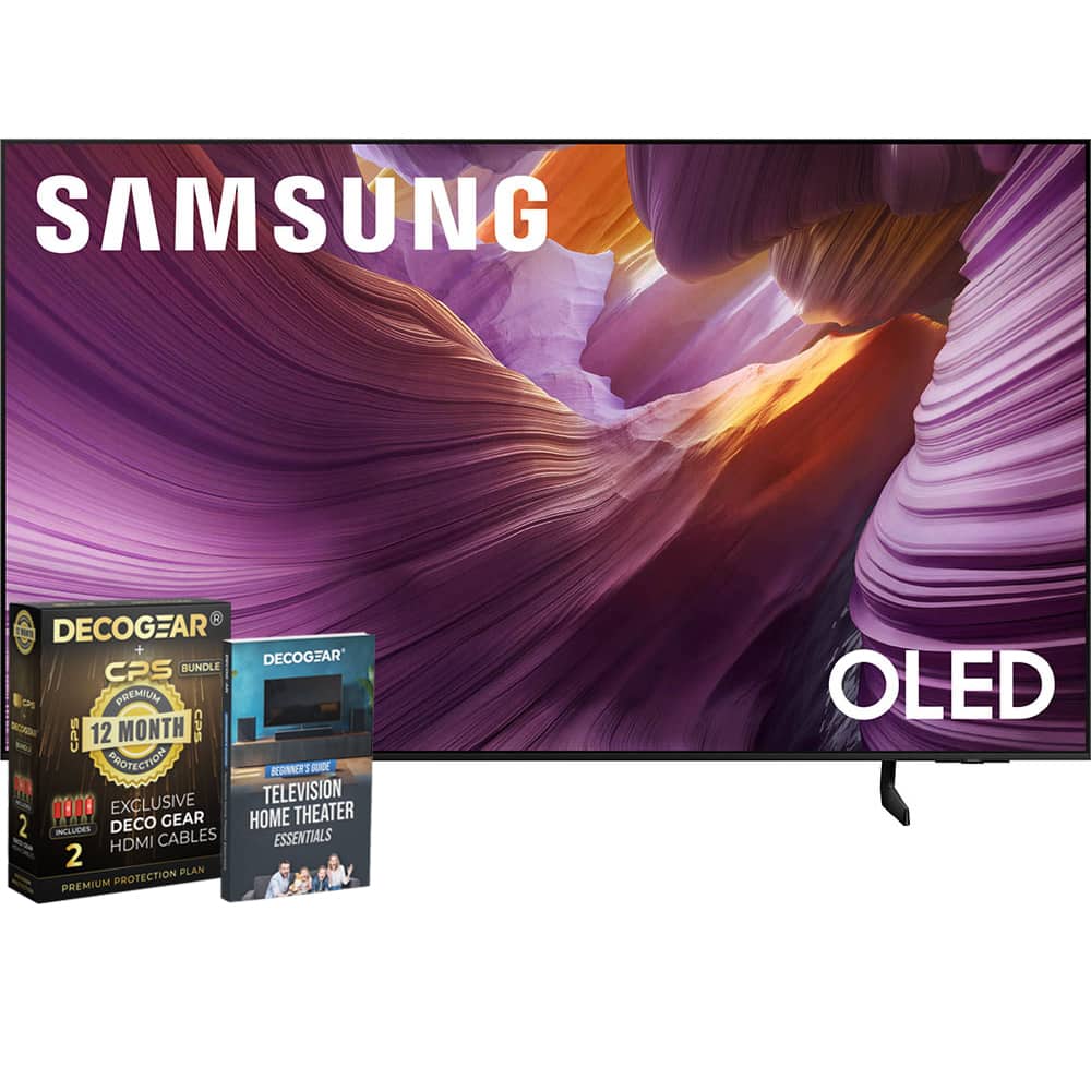 Samsung - 55 inch OLED HDR 4K S85F Smart TV (2025) + 1 Year Extended Warranty Protection Plan Bundle + 6FT HDMI Cable