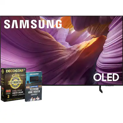 SAMSUNG
OLED
DECOCGEAR CPS BUNDLE
12 MONTH CPS PROTECTION
EXCLUSIVE DECO GEAR HDMI CABLES
TELEVISION HOME THEATER ESSENTIALS
BEGINNER GUIDE
2 PLAN PREMIUM PROTECTION