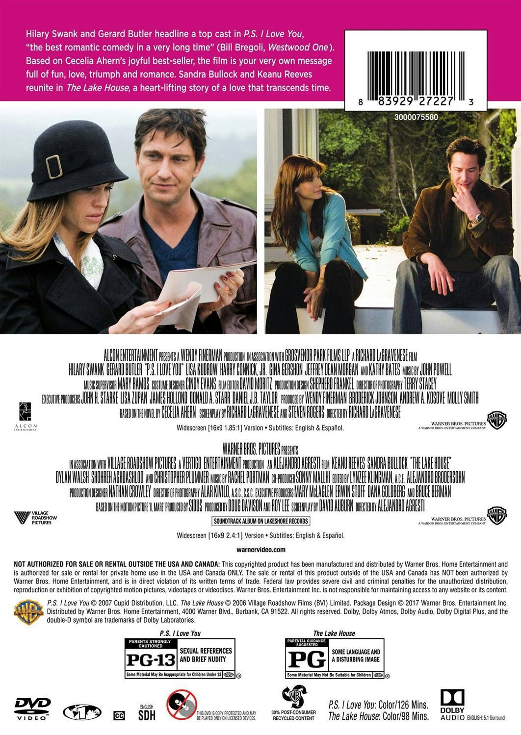 Back. P.S. I Love You/The Lake House (DVD Double Feature) [DVD].