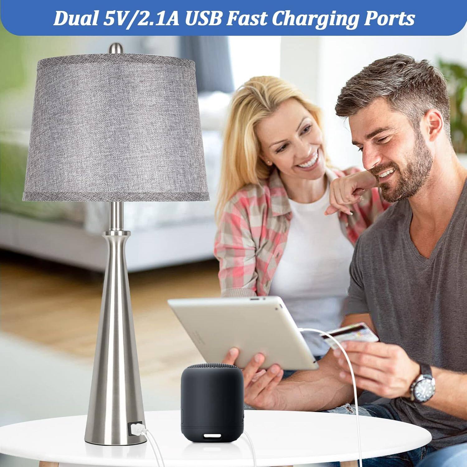 Dual 5V/2.1A USB Fast Charging Ports