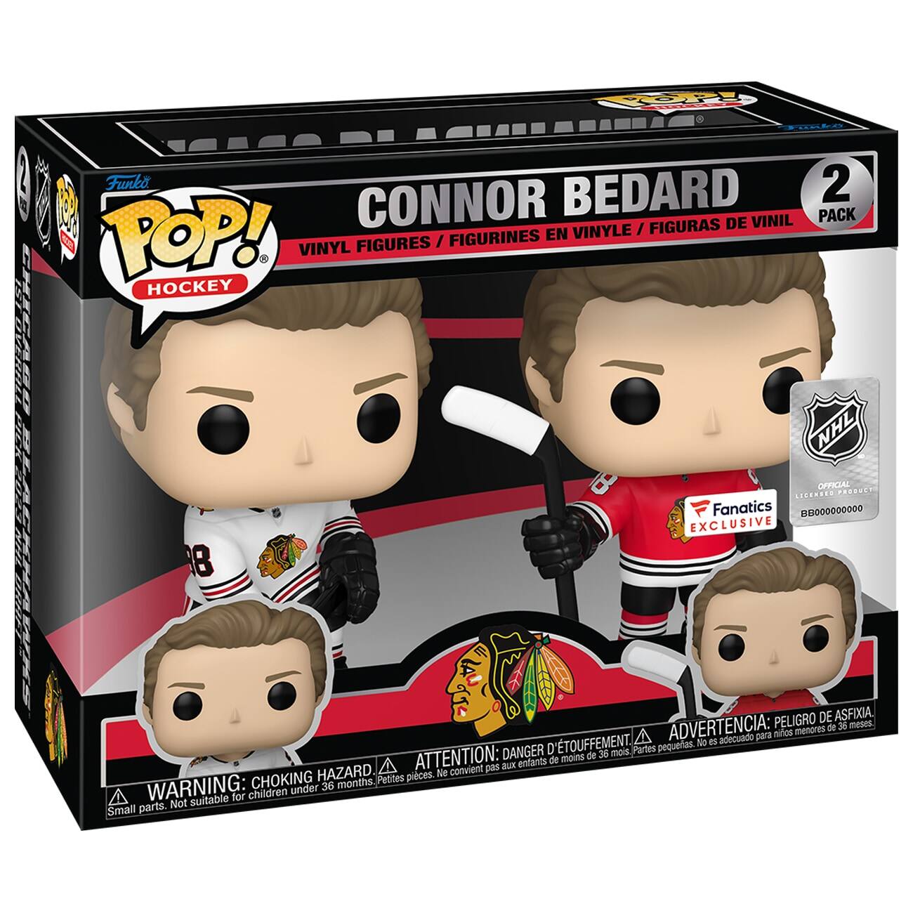 Funko - Connor Bedard Chicago Blackhawks Exclusive Two-Pack Vinyl Figure - Multicolor
