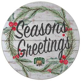 Jardine - Ohio Bobcats 20'' x 20'' Season's Greetings Circle - White