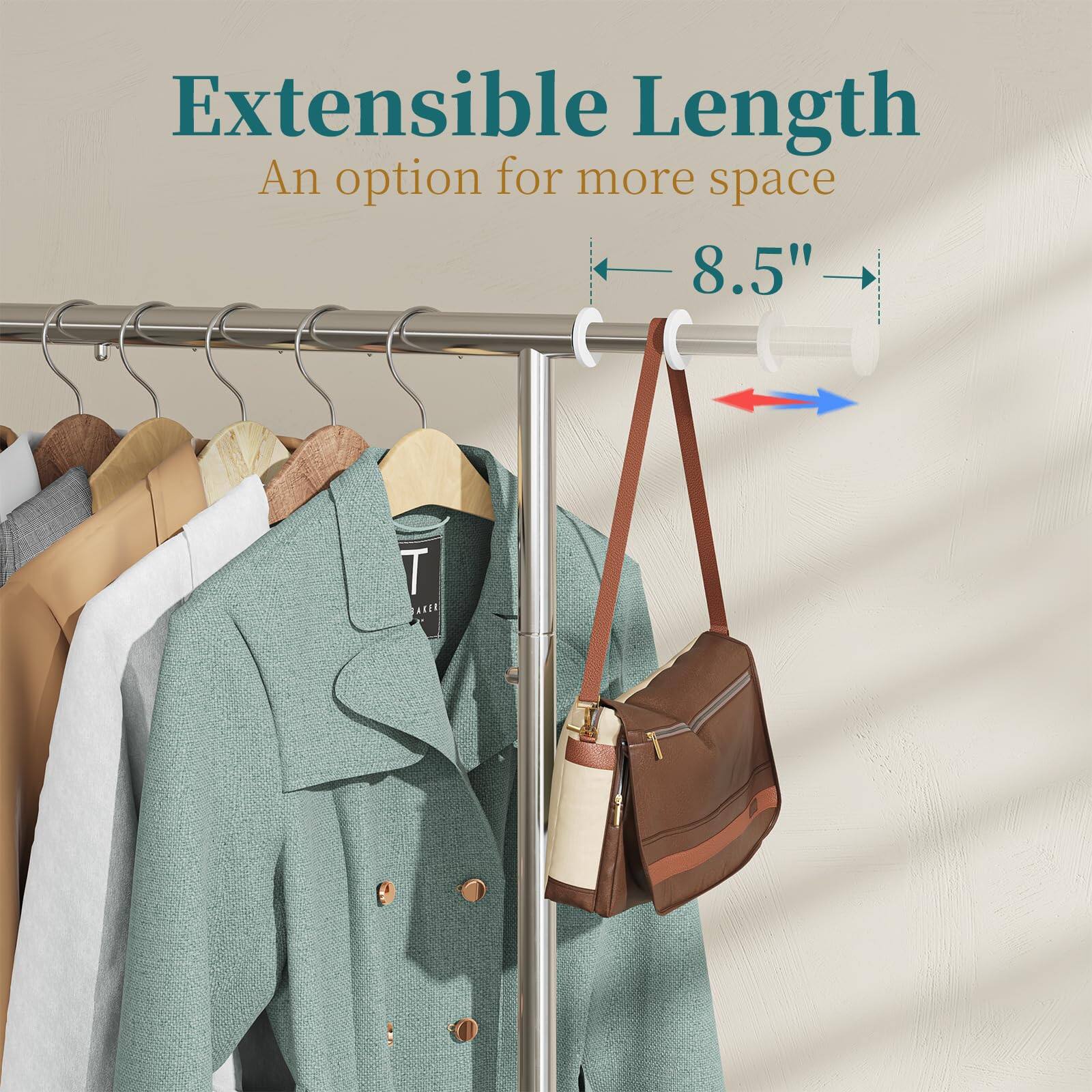 Extensible Length  
An option for more space  
8.5"