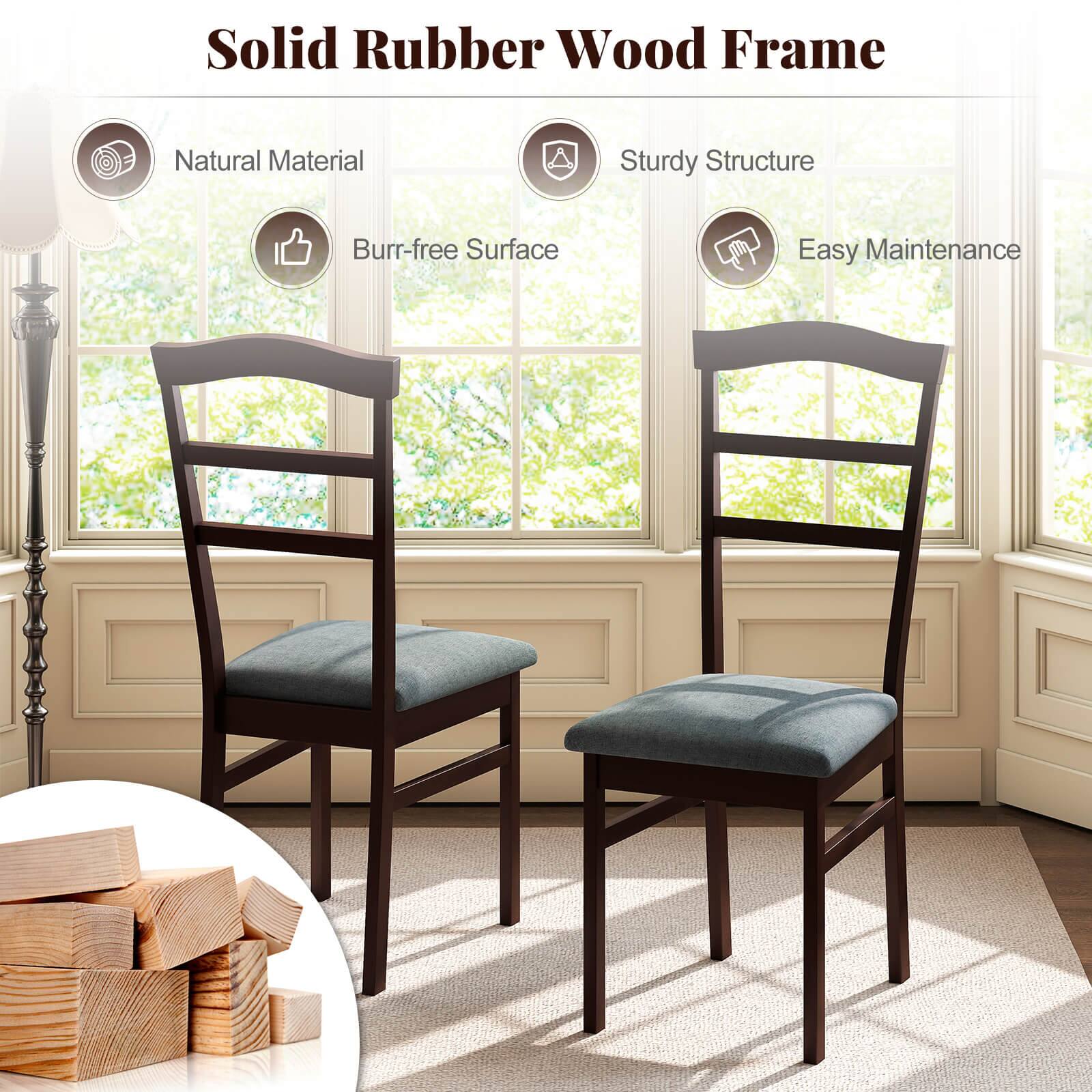 Solid Rubber Wood Frame  
Natural Material  
Sturdy Structure  
Burr-free Surface  
Easy Maintenance