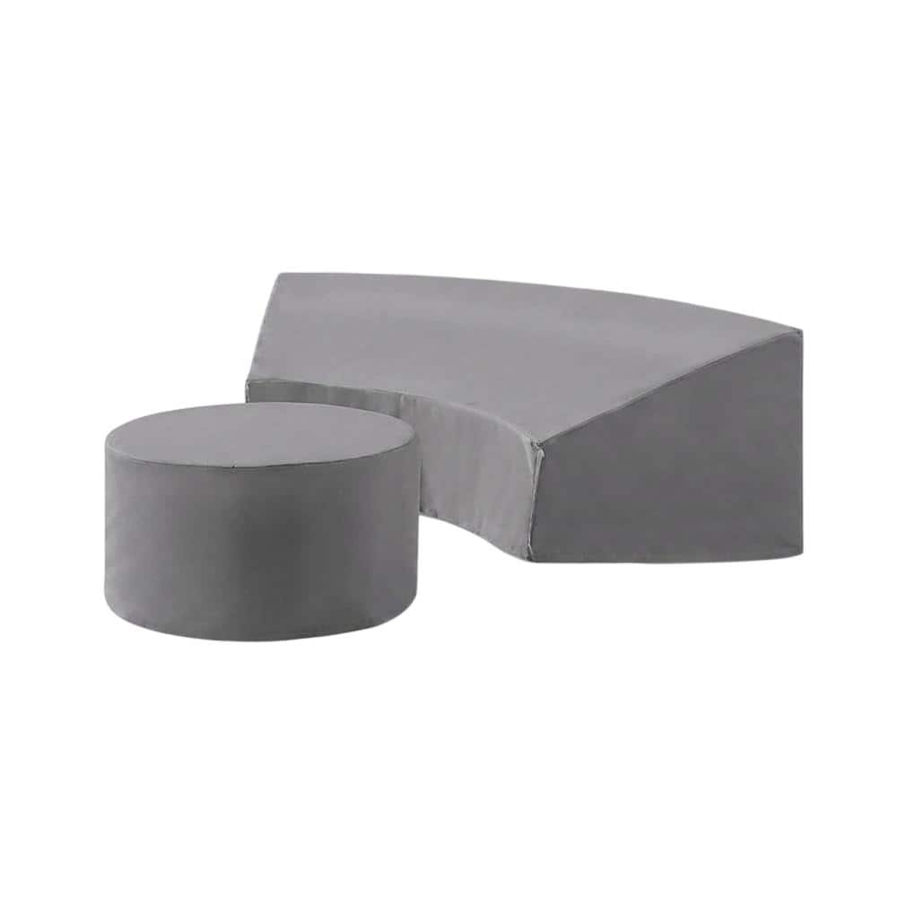 Crosley Furniture - Catalina 2Pc Outdoor Furniture Cover Set - Round Sectional Sofa & Coffee Table - Gray price history on PriceWatchPro
